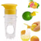Clear Screw Top Lemon Squeezer With Built In Filter Portable Manual Lime Juicer Citrus Juice Extrac 0