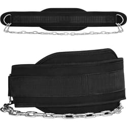 heavy duty steel chain dip belt for weightlifting, adjustable fitness belt