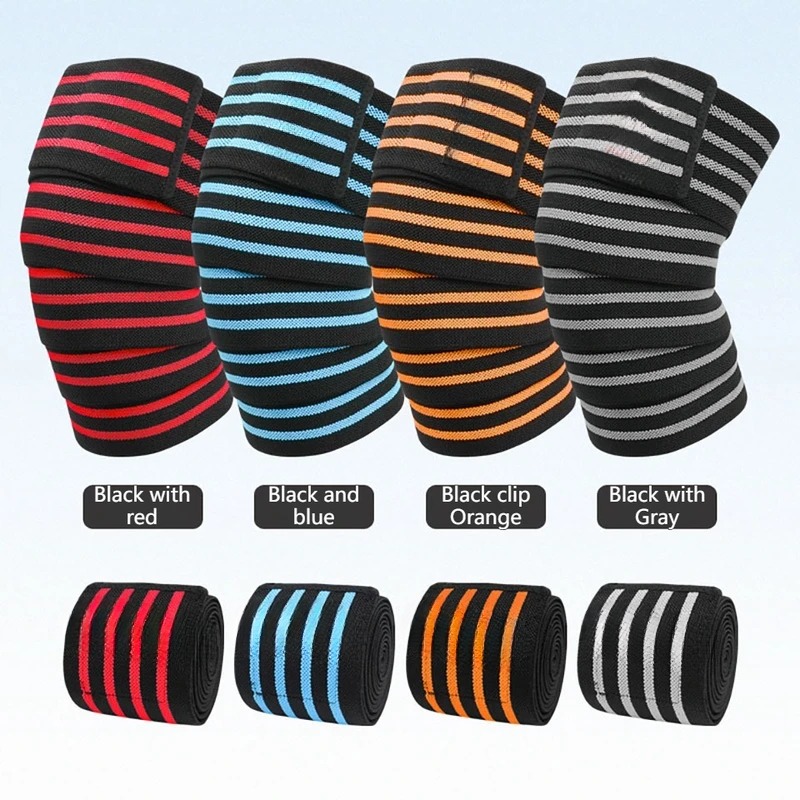 Premium Knee Compression Wraps for Weight Lifting and Squat Training