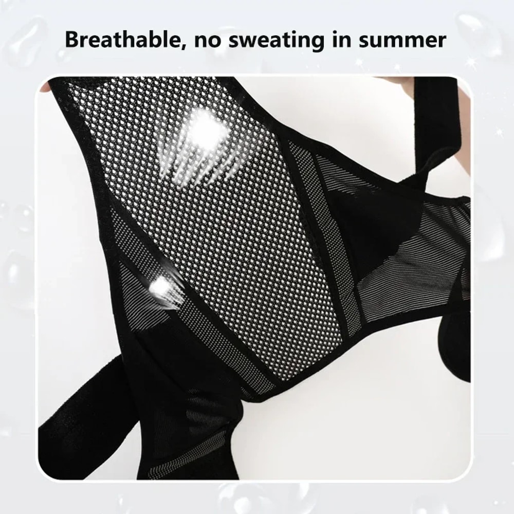 PostureRight Medical Grade Posture Corrector for Upper & Lower Back Scoliosis Support with Chest Strap