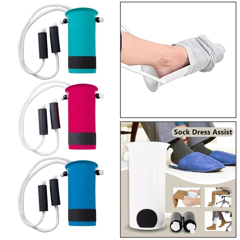 Easy On Sock Aid Kit Non-Slip Stocking Slider & Pulling Assist Device