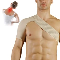 adjustable neoprene shoulder support strap for men and women, breathable back brace