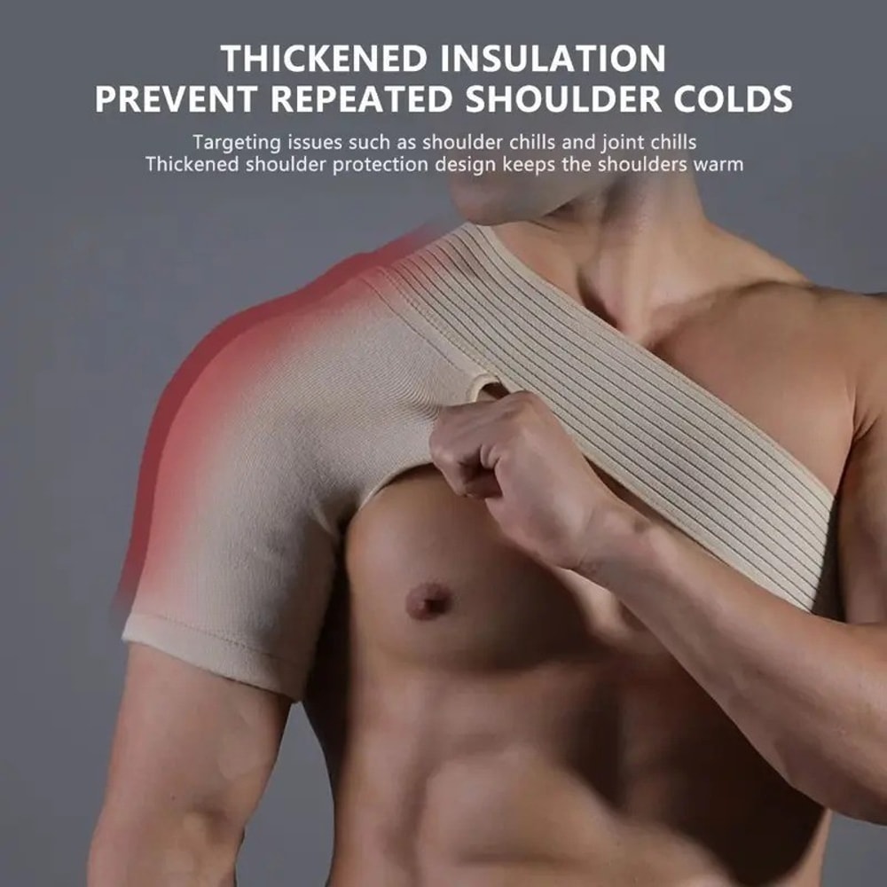 Adjustable Neoprene Shoulder Support Strap for Men and Women, Breathable Back Brace