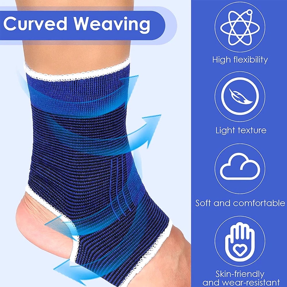 Elastic Breathable Ankle Support Sleeves for Sports & Injury Protection