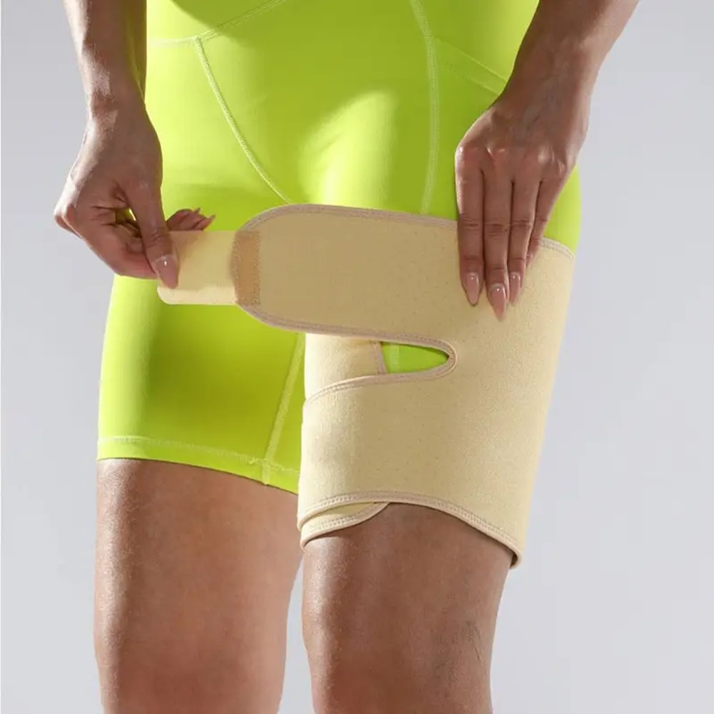 Adjustable Thigh Compression Sleeve for Sports & Fitness Support