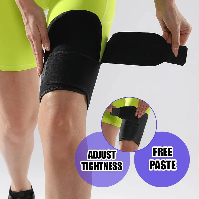 Adjustable Thigh Compression Sleeve for Sports & Fitness Support