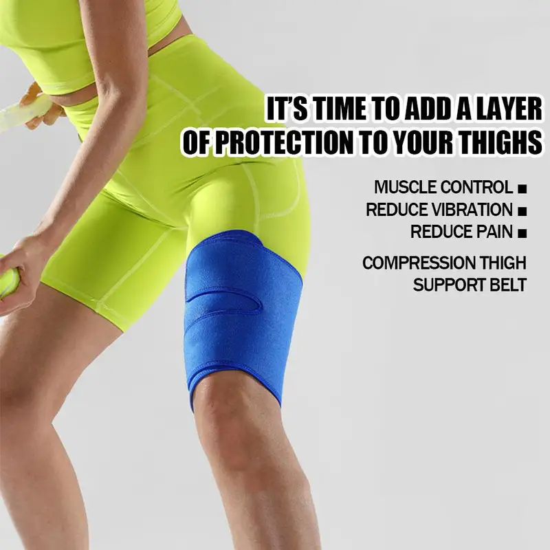 Adjustable Thigh Compression Sleeve for Sports & Fitness Support