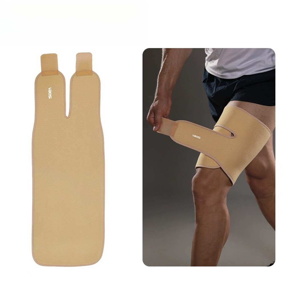 Adjustable Thigh Compression Sleeve for Sports & Fitness Support