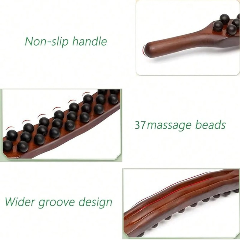Guasha Back Roller Stick for Relaxation & Body Contouring Massage