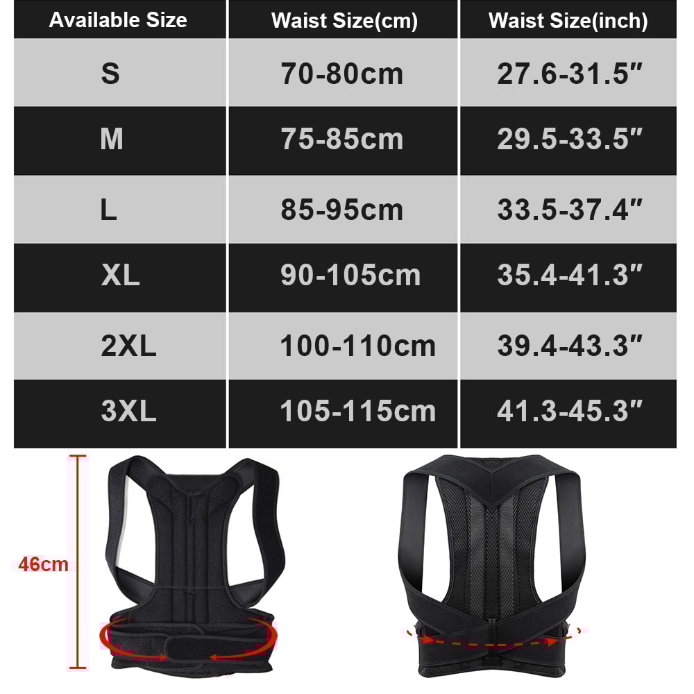 Back Brace Posture Corrector Adjustable Shoulder Straightener For Men Women 4