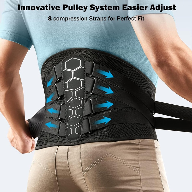 Ergonomic Back Brace for Lower Back Pain & Lumbar Support for Sciatica and Herniated Disc Relief