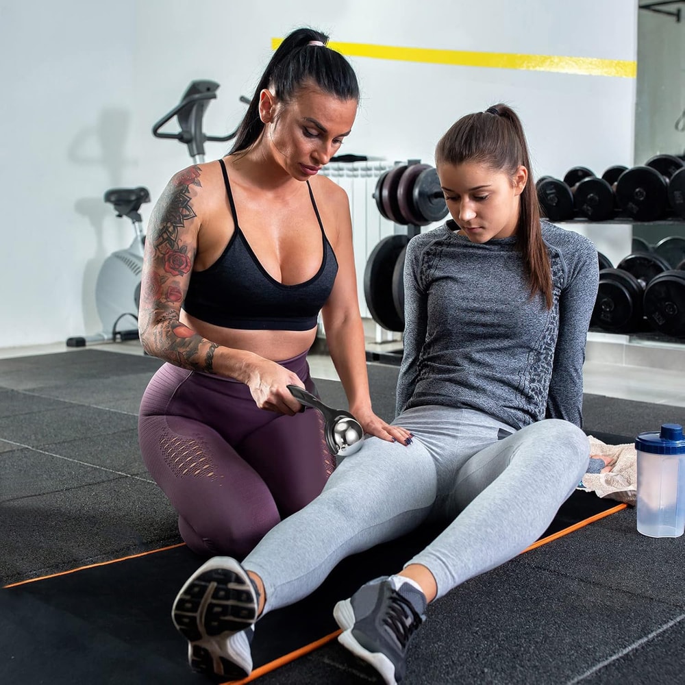 Stainless Steel Handheld Massage Ball for Muscle Relief & Ice Therapy, Portable Sports Roller for Body Relaxation