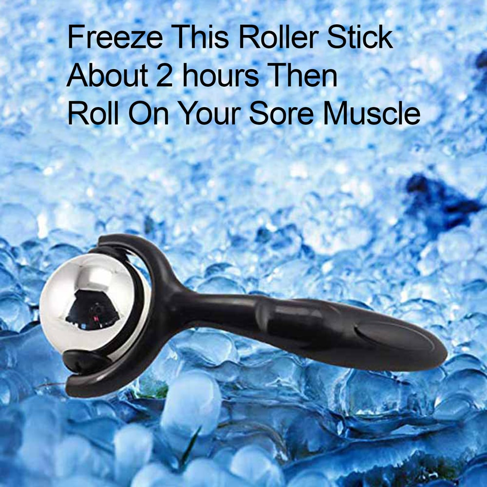 Stainless Steel Handheld Massage Ball for Muscle Relief & Ice Therapy, Portable Sports Roller for Body Relaxation