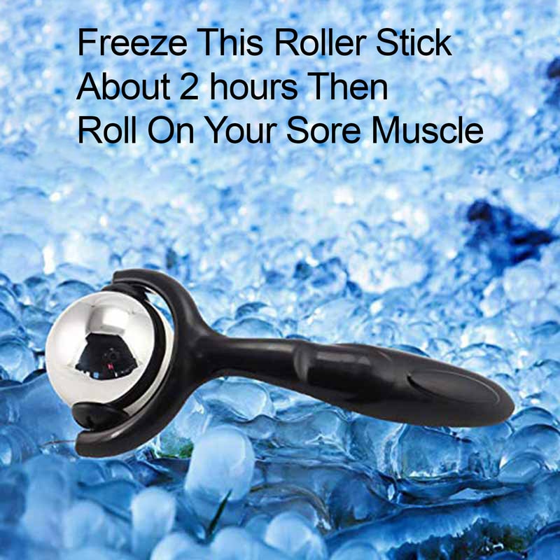 Stainless Steel Handheld Massage Ball for Muscle Relief & Ice Therapy, Portable Sports Roller for Body Relaxation
