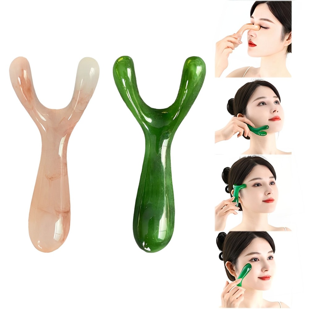 Resin Face Lifting Scraping Massage Tool for Nose & Puffiness Reduction