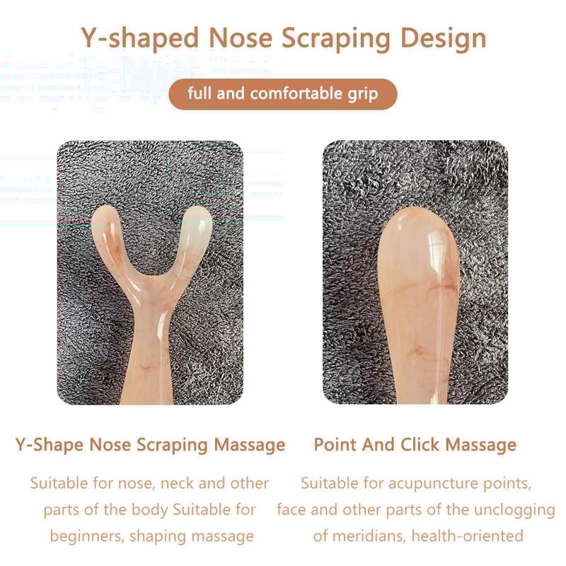 Resin Face Lifting Scraping Massage Tool for Nose & Puffiness Reduction