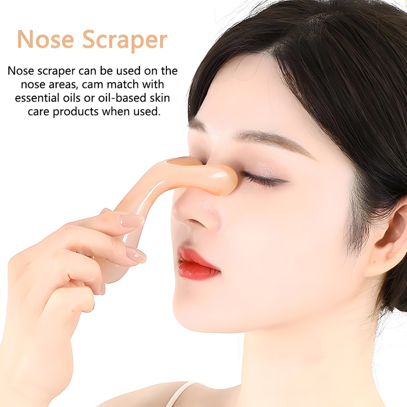 Resin Face Lifting Scraping Massage Tool for Nose & Puffiness Reduction