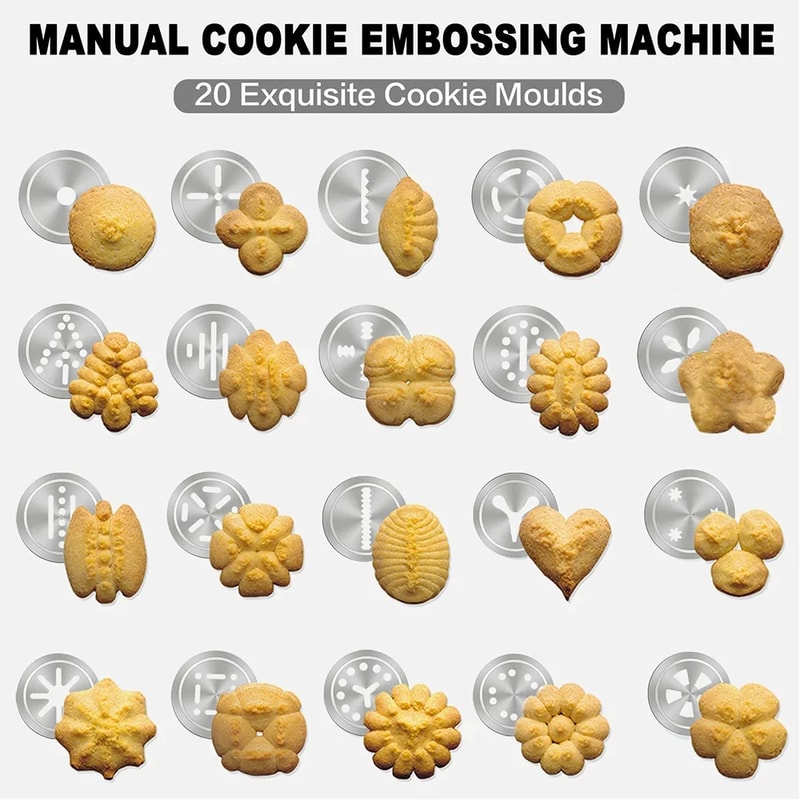 DIY Biscuit Maker Kit Stainless Steel Cookie Press Machine Cookie Gun Biscuit Extruder Press 2