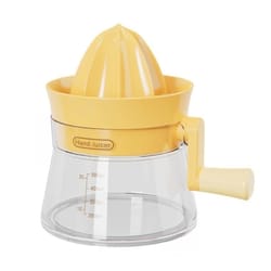 manual citrus juicer with rotating hand press fruit residue separator for lemon & orange dishwasher safe kitchen too