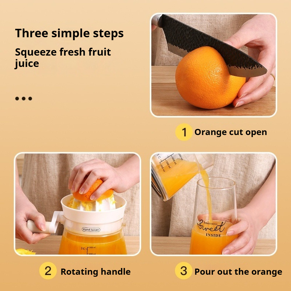 Manual Citrus Juicer With Rotating Hand Press Fruit Residue Separator For Lemon Orange Dishwasher 4