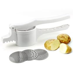 detachable potato masher squeezer handheld manual kitchen press, easy clean for effortless cooking