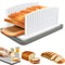 Adjustable Bread Slicer With Crumb Tray Multifunctional Folding Manual Slicer For Homemade Bread 0