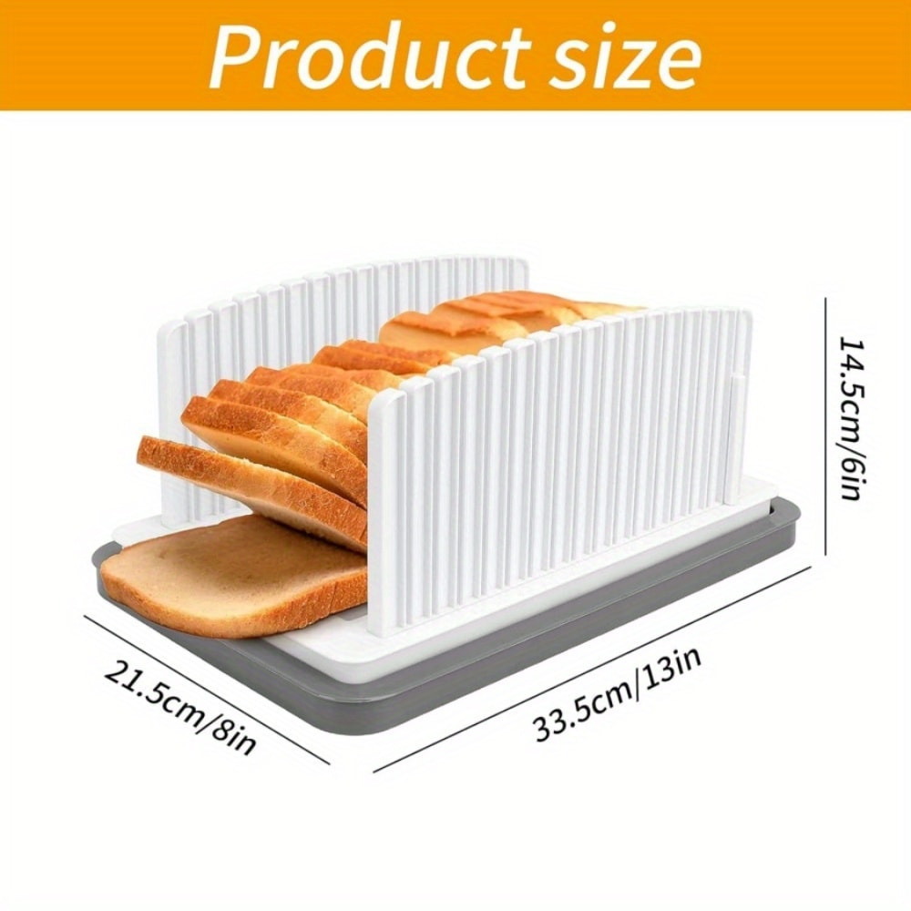 Adjustable Bread Slicer With Crumb Tray Multifunctional Folding Manual Slicer For Homemade Bread 5