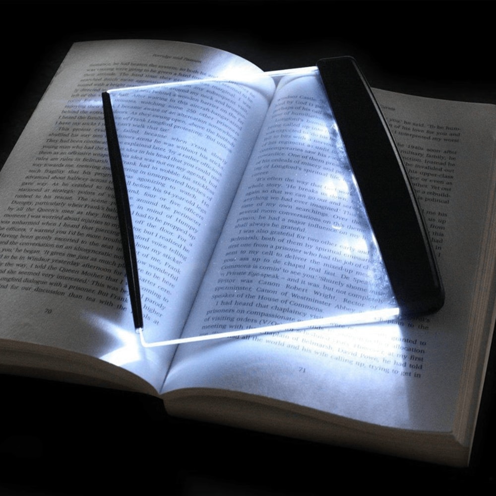 Flat Panel LED Book Light For PageFocused Night Reading Without Room Glare 7