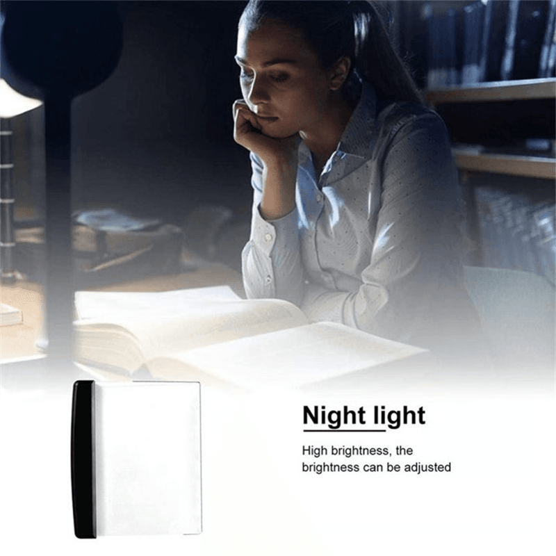 Flat Panel LED Book Light For PageFocused Night Reading Without Room Glare 1