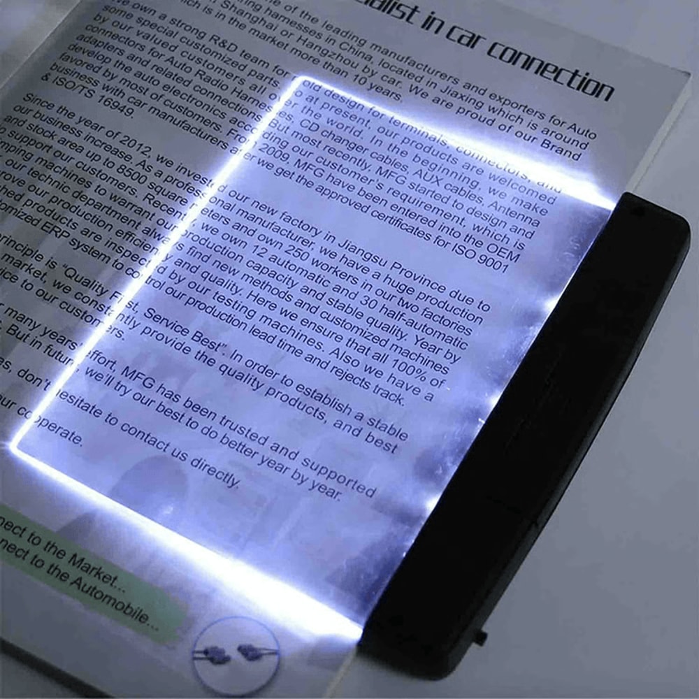 Flat Panel LED Book Light For PageFocused Night Reading Without Room Glare 8