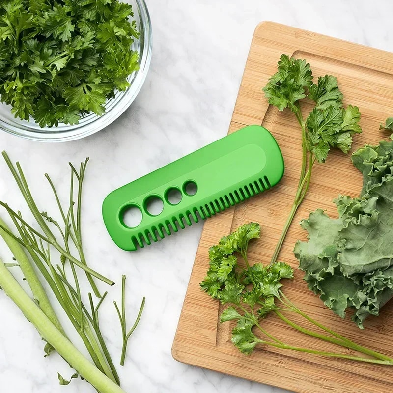 Multifunctional Kitchen Gadget For Vegetable Herb Cleaning Portable Leaf Comb For Easy Herb Remova 1