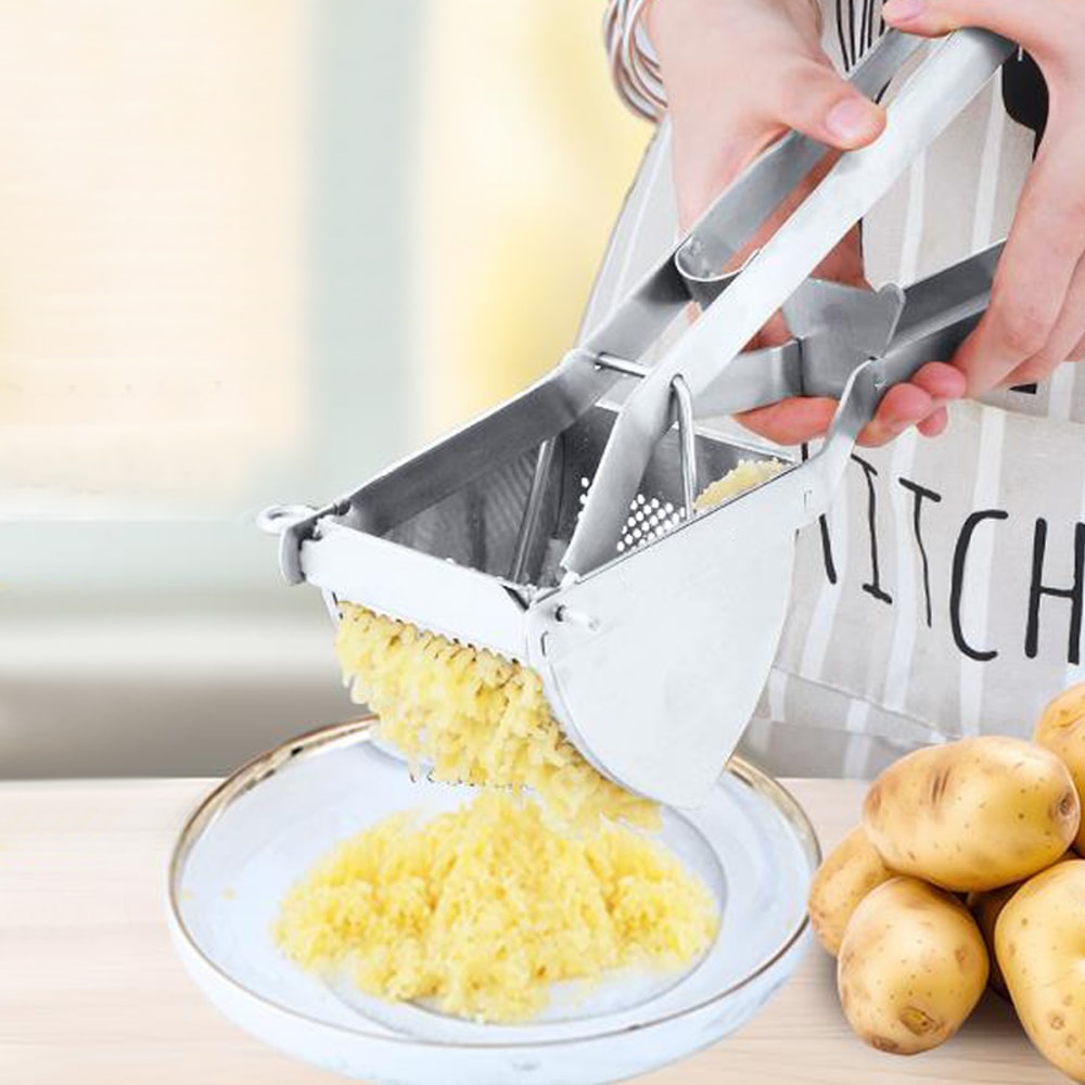 Stainless Steel Potato Ricer Multifunction Potato Masher with Extra Large Capacity and Ergonomic Comfort Grip