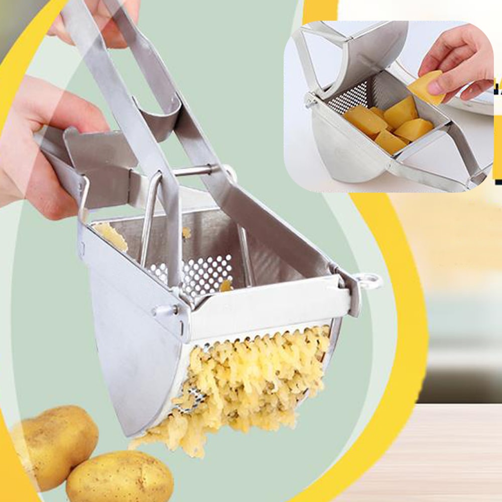 Stainless Steel Potato Ricer Multifunction Potato Masher with Extra Large Capacity and Ergonomic Comfort Grip
