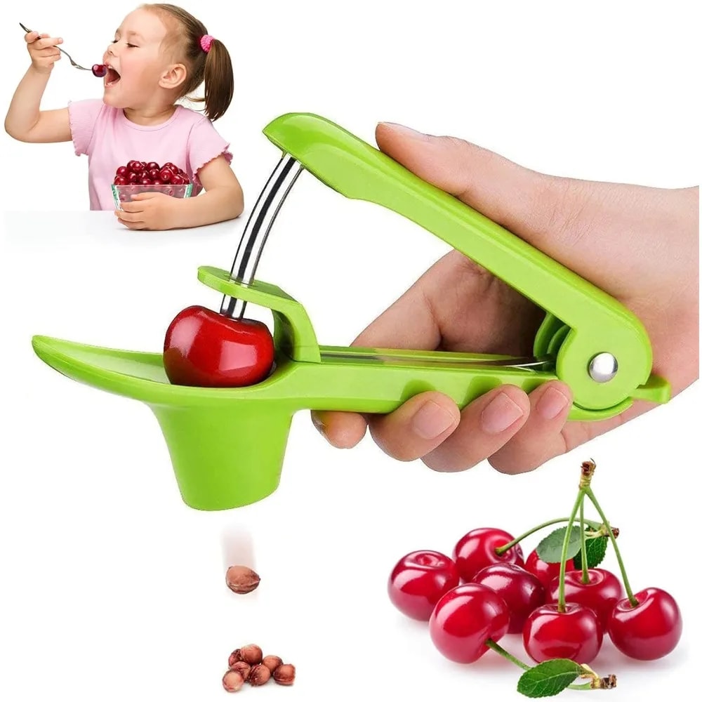 Cherry Pitter Tool HeavyDuty Cherry Seed Core Remover With SpaceSaving Lock Design 6