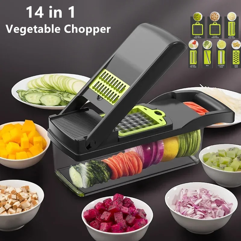 Multifunctional Vegetable Chopper Efficient Food Slicer & Dicer for Quick Kitchen Prep