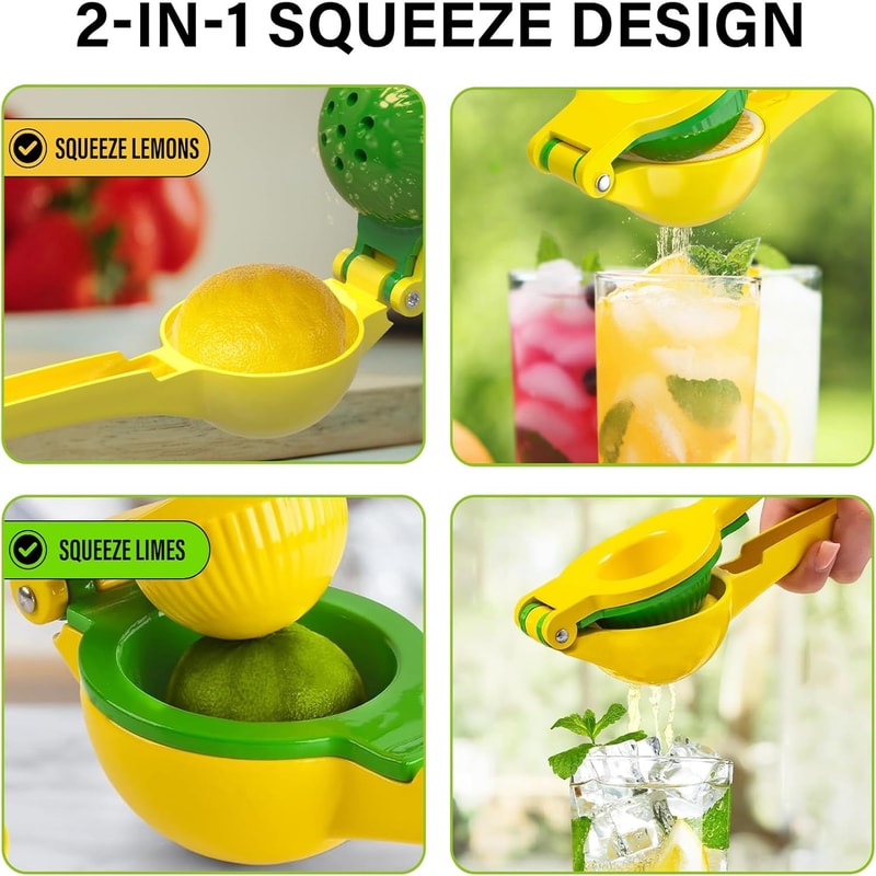 Heavy Duty Metal Lemon Squeezer Premium Handheld Citrus Juicer for Lime, Lemon, and More
