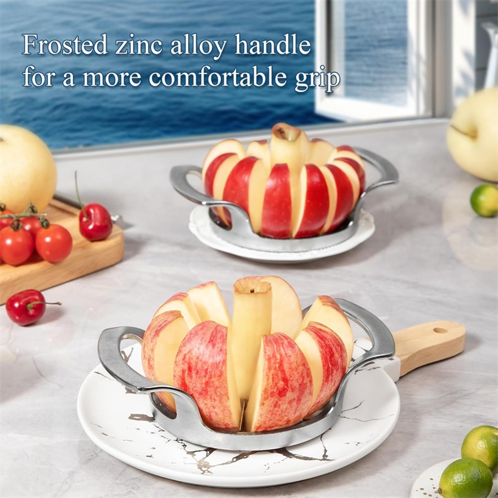 Stainless Steel Apple Slicer Fruit Cutter With Frosted Handle Upgraded Blade Sharp Divider Fruit Cu 2