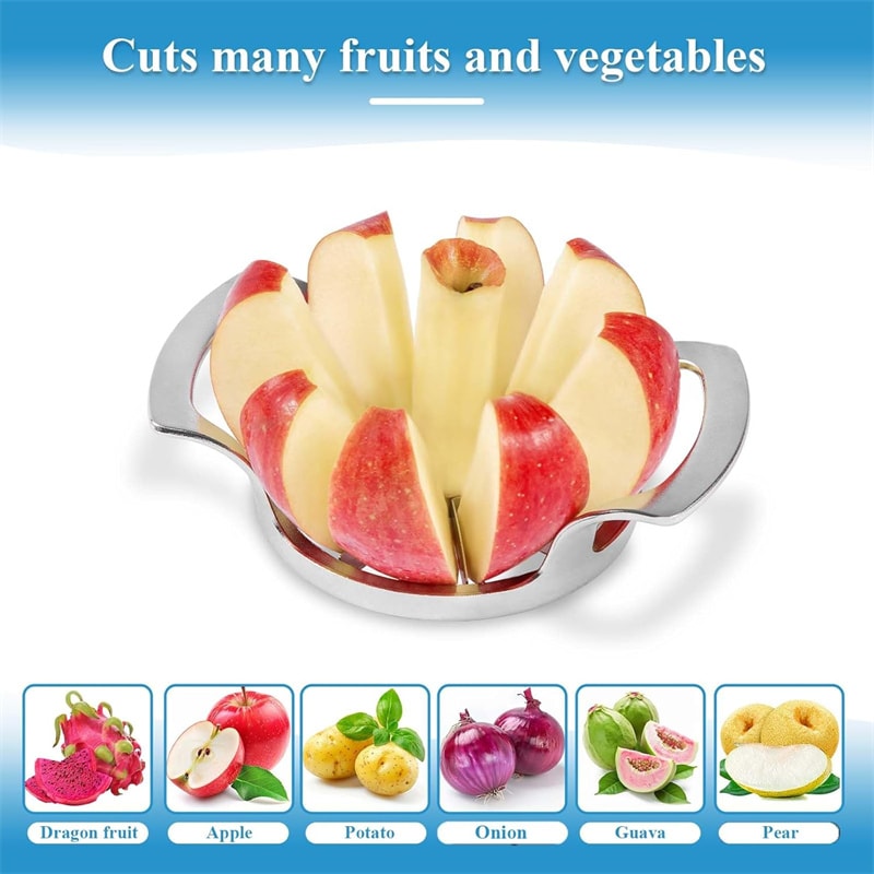 Stainless Steel Apple Slicer Fruit Cutter With Frosted Handle Upgraded Blade Sharp Divider Fruit Cu 3