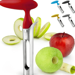 premium stainless steel apple & pear corer fruit seed remover & slicer tool