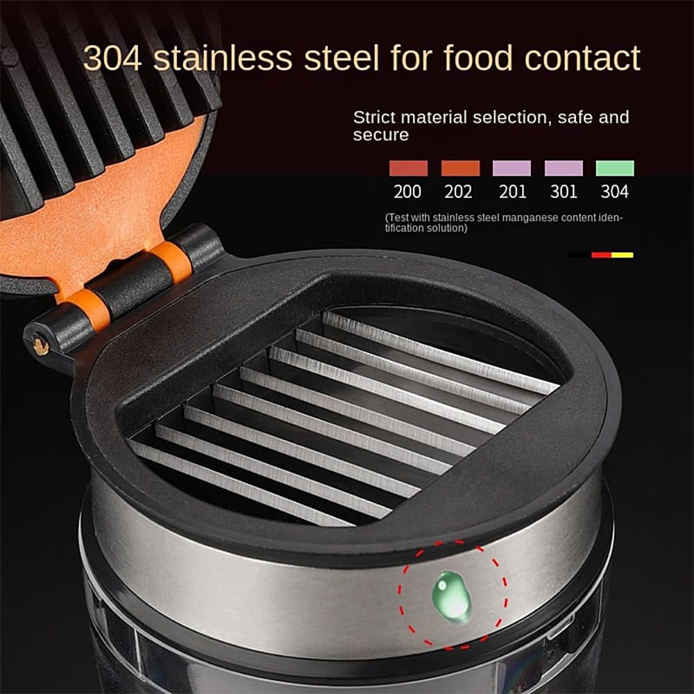 Mini Fruit Slicer & Chopper Stainless Steel Strawberry, Egg, Banana, Grape, Kiwi Cutter Kitchen Gadget