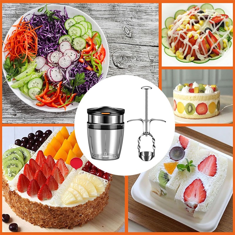 Mini Fruit Slicer & Chopper Stainless Steel Strawberry, Egg, Banana, Grape, Kiwi Cutter Kitchen Gadget