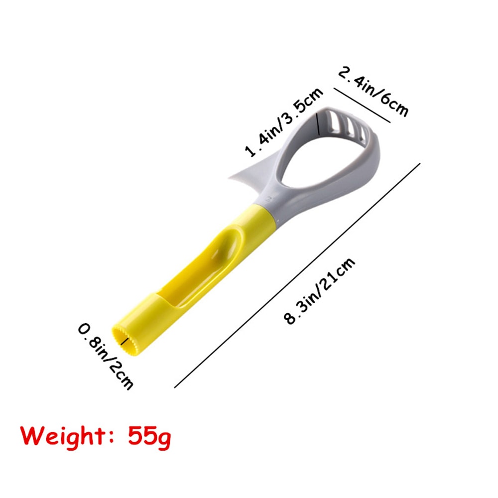 Avocado Slicer and Fruit Pitter Plastic Corer, Scoop, and Masher for Easy Vegetable and Fruit Prep