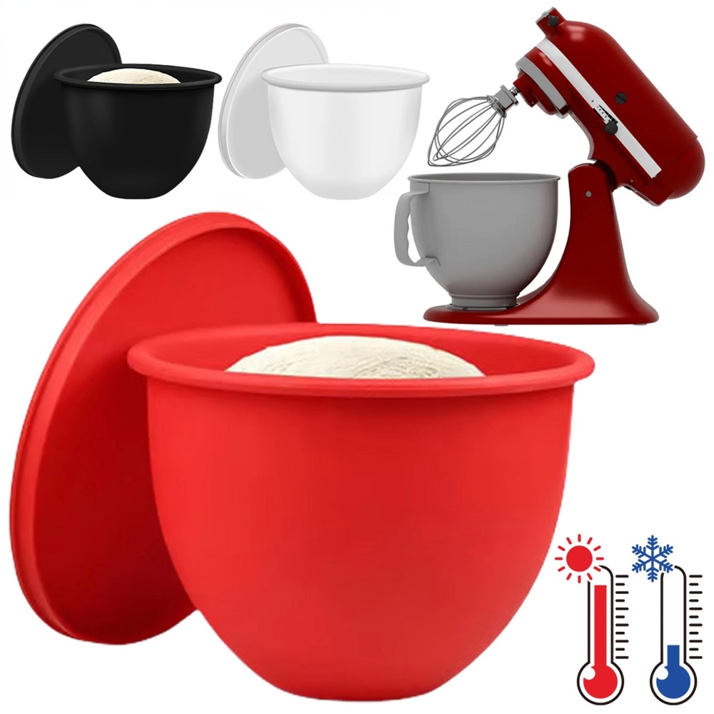 Kitchen Aid Mixer Silicone Liners with Lid Reusable Mixer Bowls for Baking Accessories