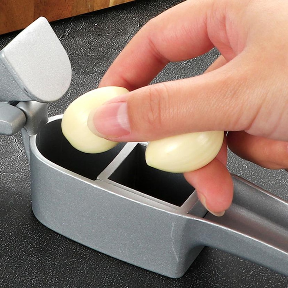 Multifunctional Garlic Press Aluminum Alloy Garlic Chopper for Effortless Kitchen Prep
