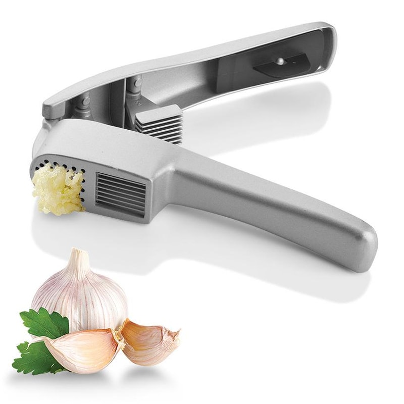 Multifunctional Garlic Press Aluminum Alloy Garlic Chopper for Effortless Kitchen Prep