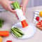 Durable ABS Manual Vegetable Chopper Easy-to-Use Slicer for Cucumbers, Carrots, and More