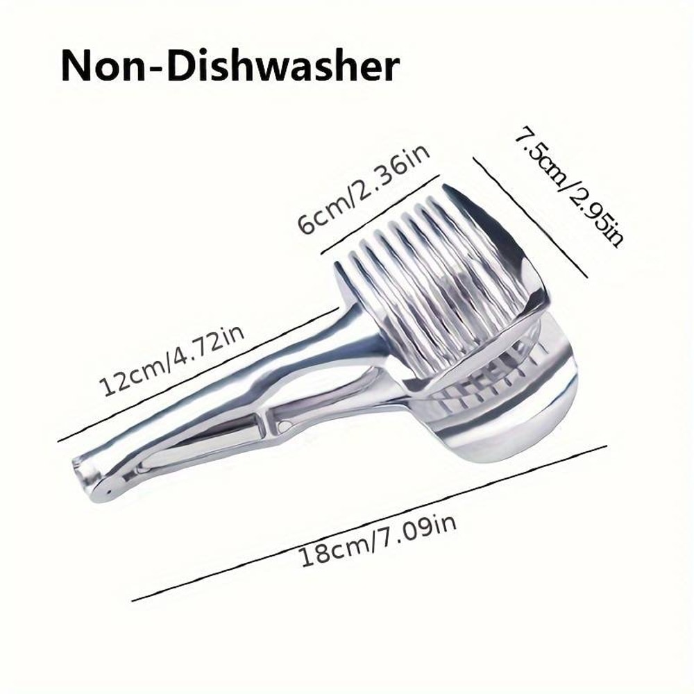 Stainless Steel Handheld Fruit and Vegetable Slicer Lemon, Orange, Tomato, Onion Cutter