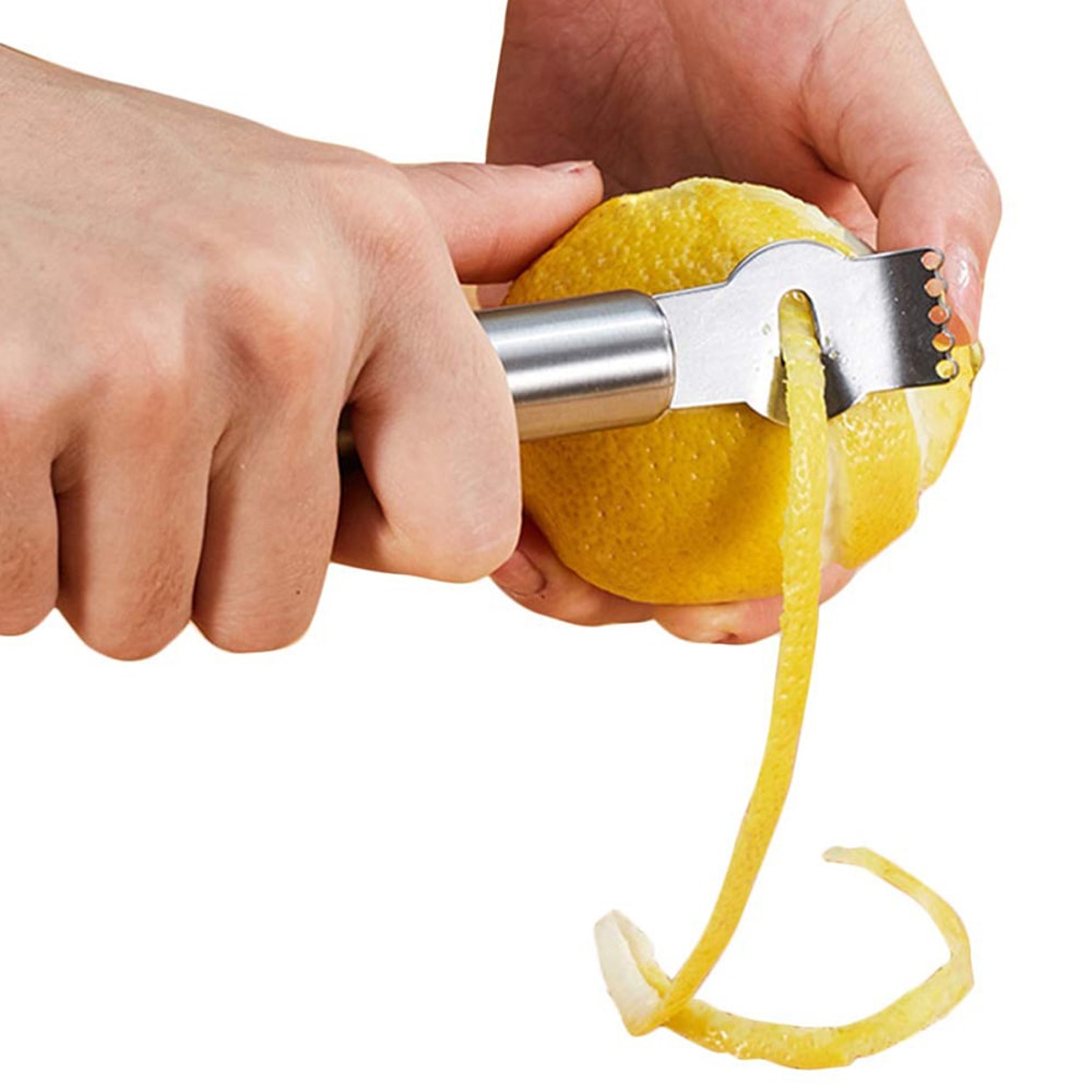 Stainless Steel Lemon Zester Grater & Peeler Premium Kitchen Gadget