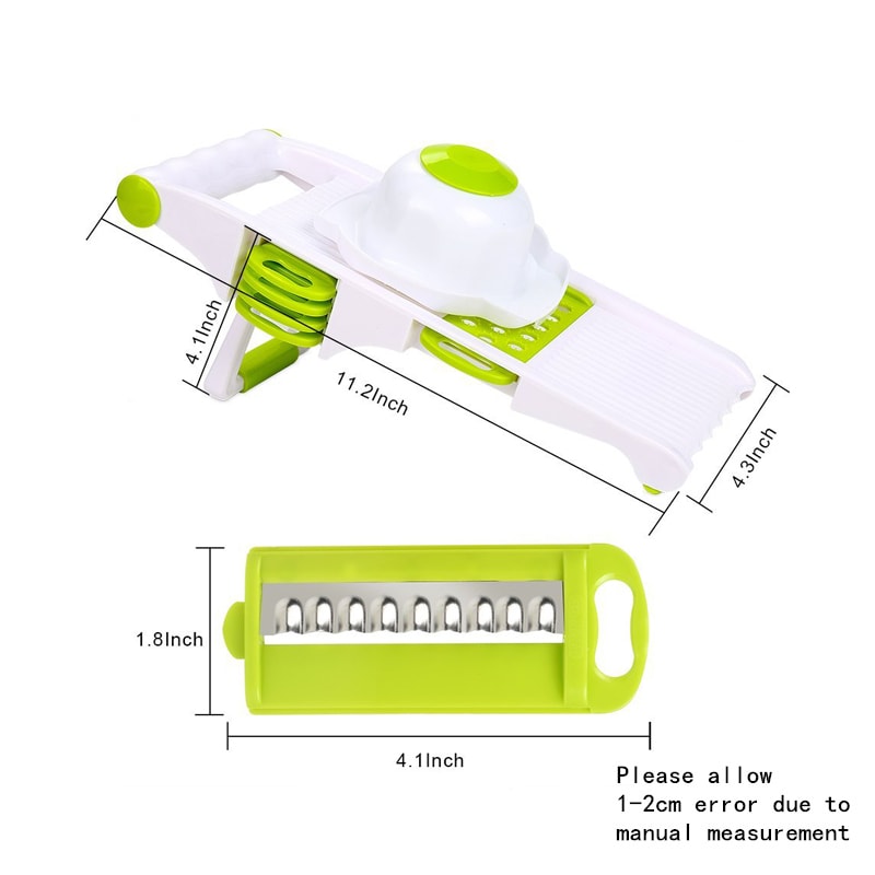 Stainless Steel Mandoline Slicer With Stand Blades Perfect For Slicing Potatoes Carrots And Cucumb 2
