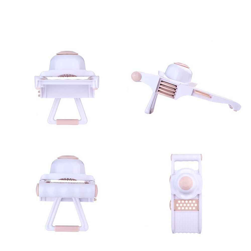 Stainless Steel Mandoline Slicer With Stand Blades Perfect For Slicing Potatoes Carrots And Cucumb 5